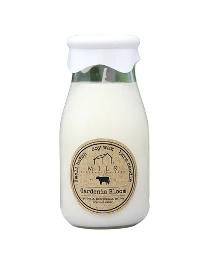 Gardenia Bloom Milk Bottle Candle