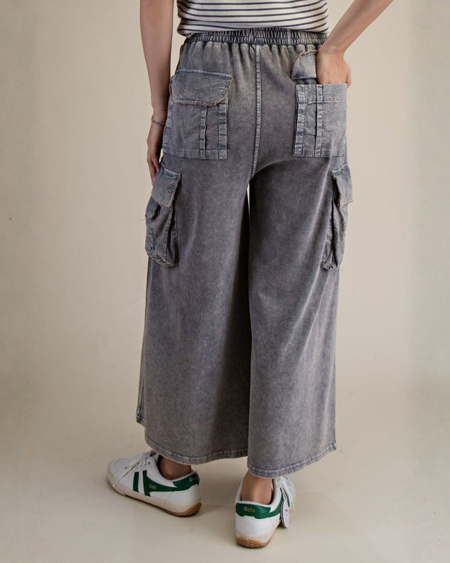 Cargo Pocket Mineral Washed Pants