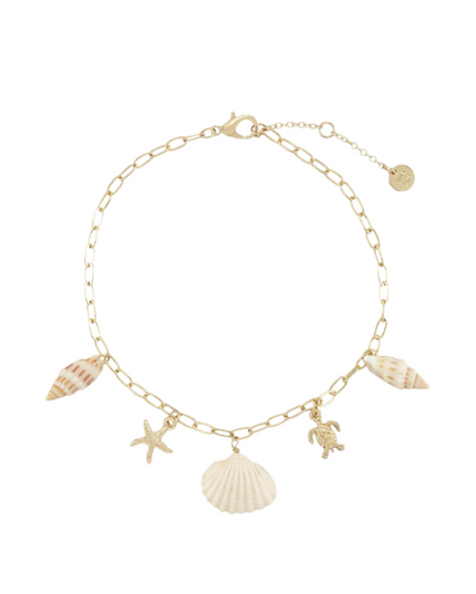 Turtle, Starfish, Shell Charm Bracelet