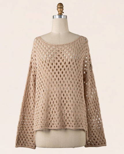 Diamond Crochet Beach Cover Up Sweater