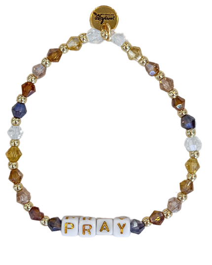 Pray Neutral Colorful Letter Block Bracelet
