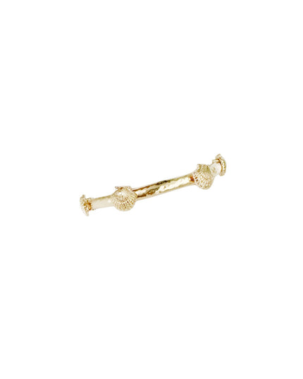 Spaced Metal Clam Shell Stretchable Bracelet