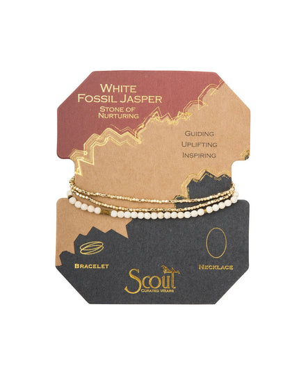 Delicate Stone Wrap Bracelet/Necklace