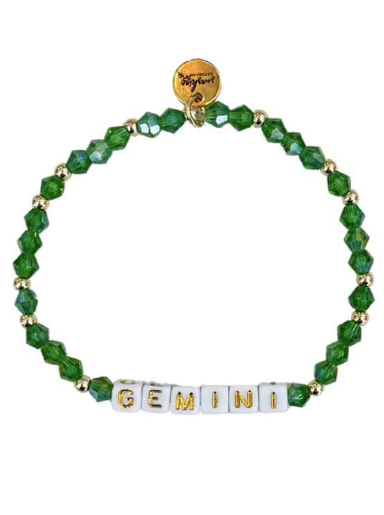 Gemini Letter Block Bracelet