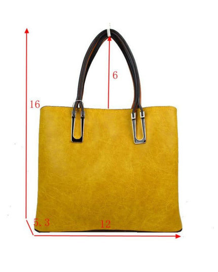 Chestnut Strap Shoulder Bag With Rustic Finish