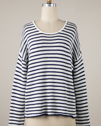 Striped Round Neck Sweater
