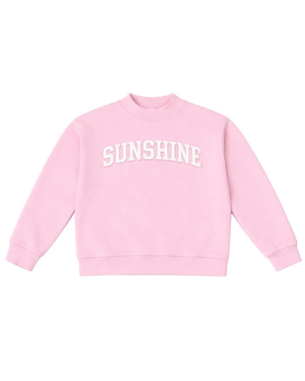 Sunshine Embroidered Terry Mock Neck