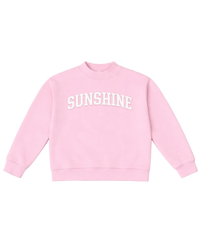 Sunshine Embroidered Terry Mock Neck