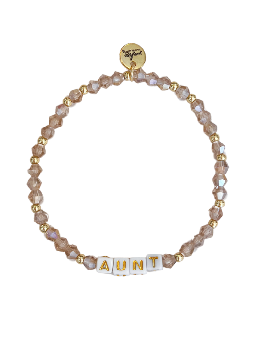 Aunt Letter Block Bracelet